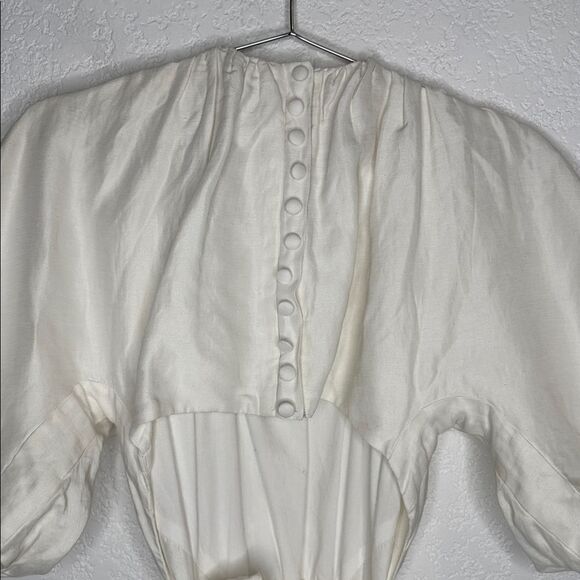 New AJE Mimosa Cutout Linen:Silk Mini White Dress Small - Picture 6 of 14